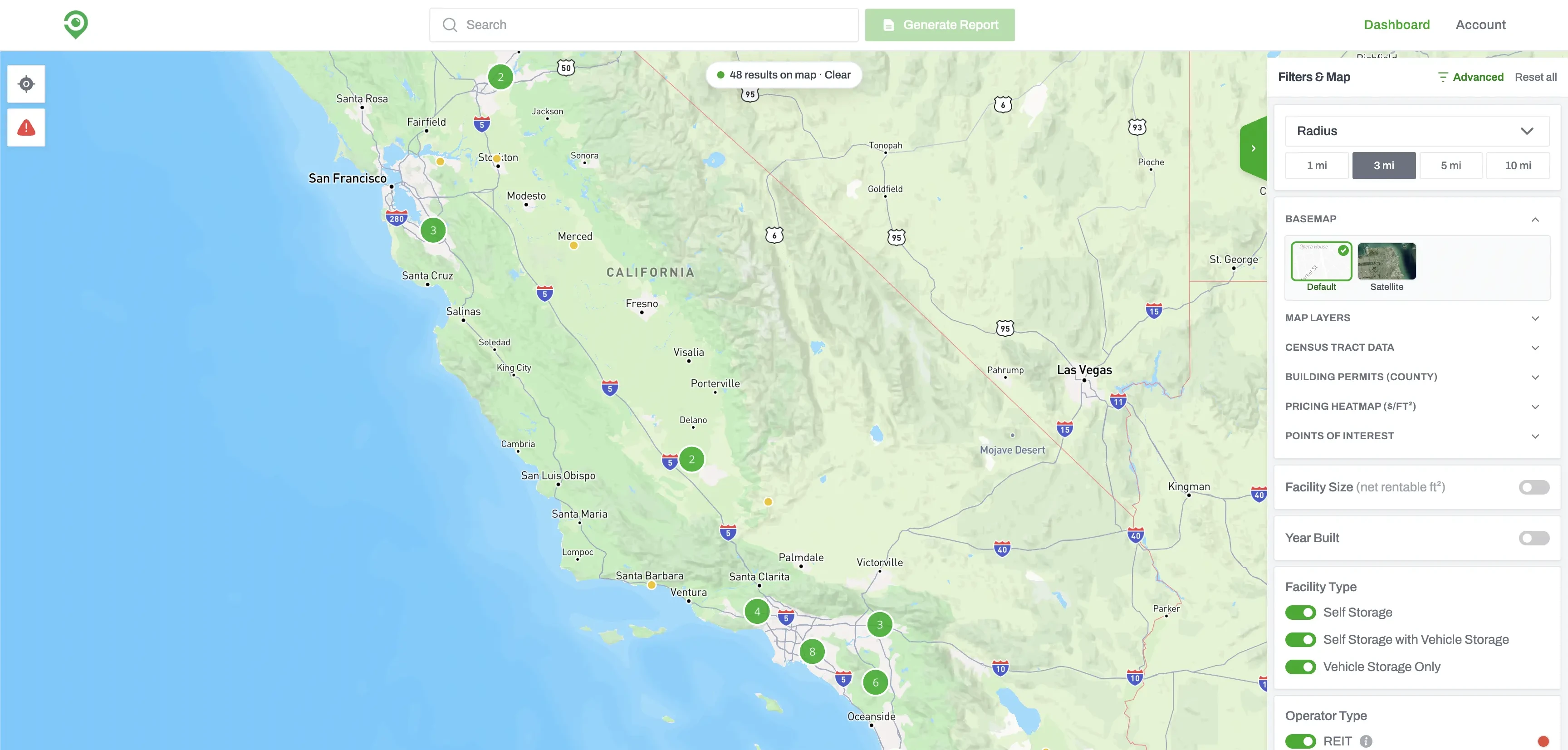 Build a Self-Storage Prospecting List with Advanced Filters