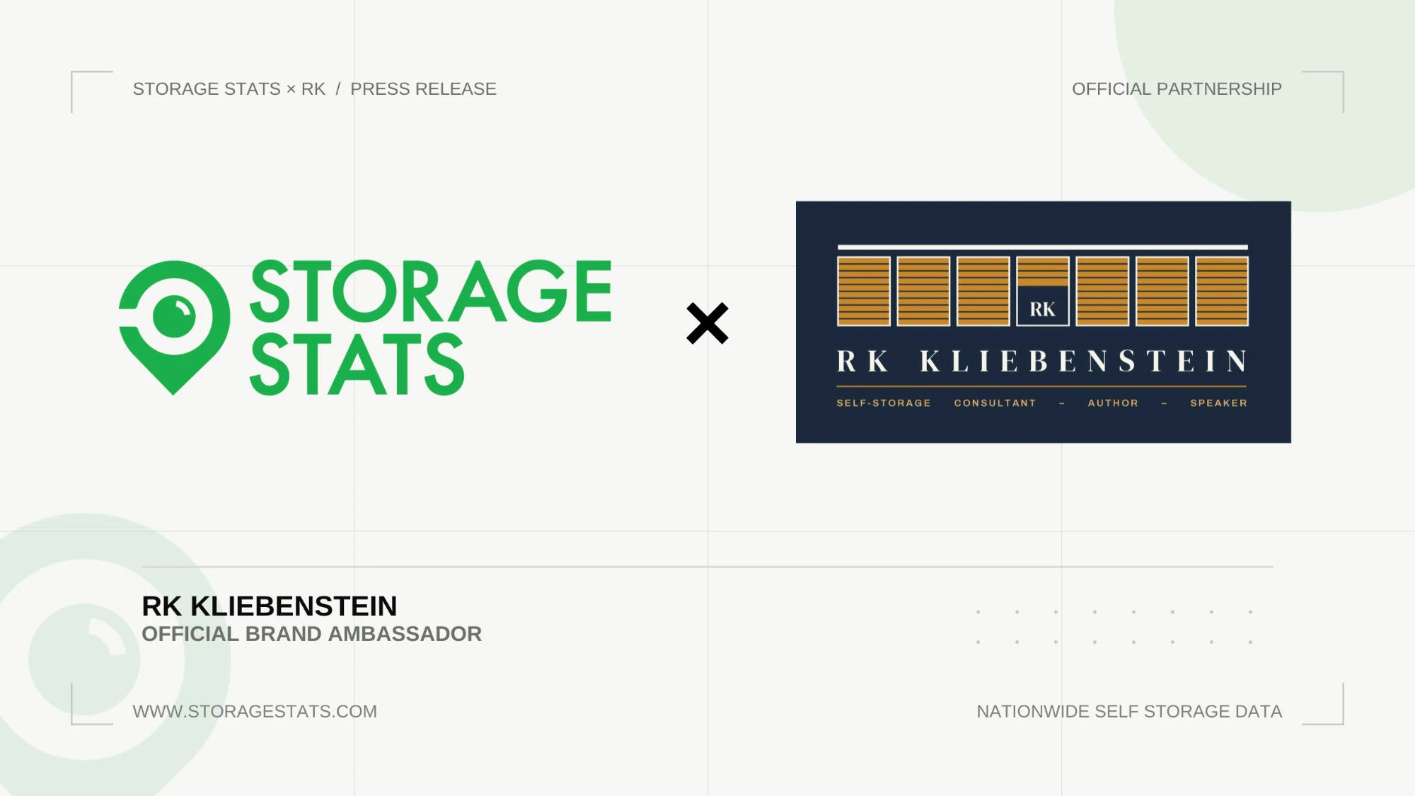 RK Kliebenstein Joins Storage Stats as Brand Ambassador